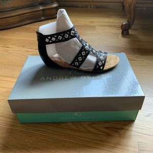 Andrew Geller Black Sandals - Size 6M